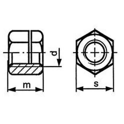 M5 ZINC Hexagon nut ESN H130