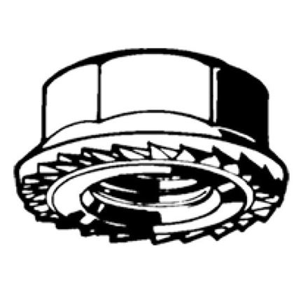 M12 TENSILOCK ZINC cl.10 Prevailing torque hexagon flange nuts with ribbed collar