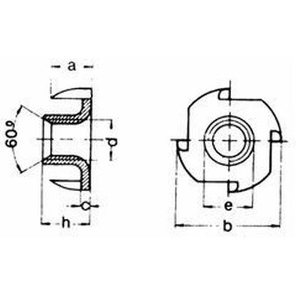 M10x12 A2 STAINLESS STEEL Drive in nuts DIN 1624