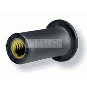 Blind Rivet Nut OPEN M5x16 NEOPREN/BRASS STEEL round Flat Head (s= 0.8-5.8 mm)
