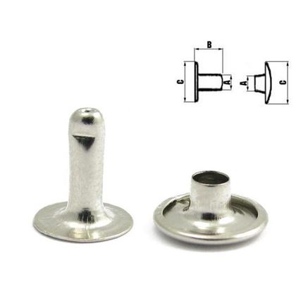 Rivets 3.6 x11sedlářský Nickel-opened two-piece