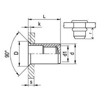 Blind Rivet Nut CLOSED M6x21 A2 STAINSLESS STEEL Reduced Countersunk Head, round (s= 0.5-2.5 mm)