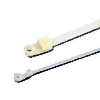 páska 4.8x300 stahovací polyamid 6.6 s připevňovacím otvorem M5