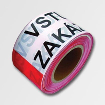 Warning tape 80mmx200m red/white