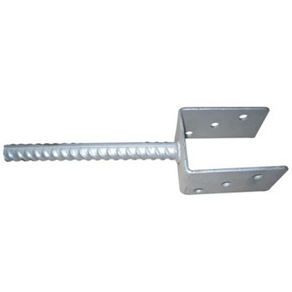 Pole anchors U 121x60x100x200mm th.4mm