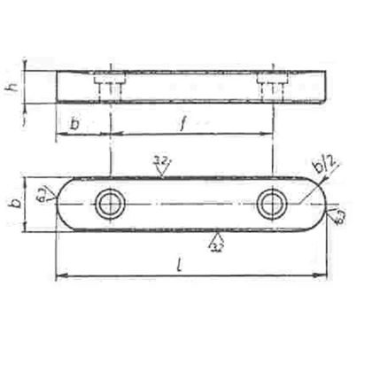 6x6x63 Feather keys with 2 holding screws esn 02 2570