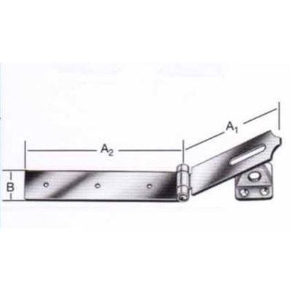 Padlock latch with eyelet plates 300x35mm k-000092 300 Z