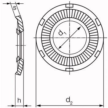 lock washer 5.1x10.2x1.0 lock GEOMET 321 P