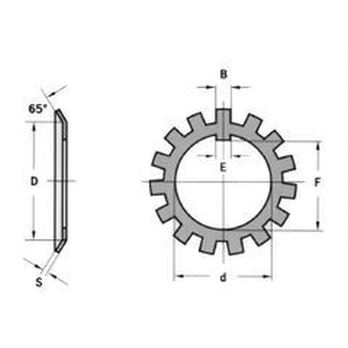 MB40 PLAIN 200x262x2.5 Washer under KM nut DIN 5406