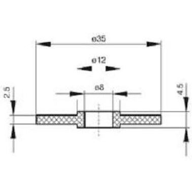 Washer 8x35 PVC rubber sealing for V11 roofing