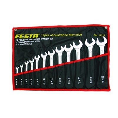 Open-end wrenchset 12 pcs 6-32mm