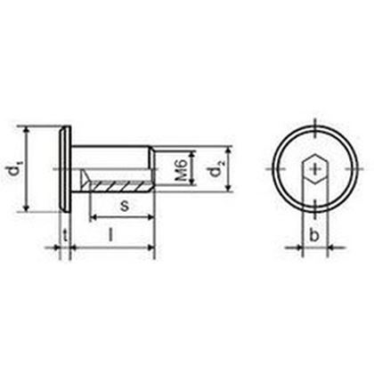 M6x17 BRONZE Connector 17 Head JCN