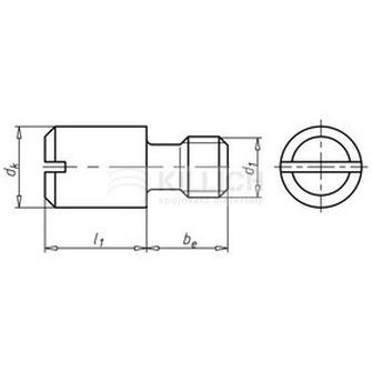 M5x6 A1 STAINLESS STEEL Slotted set screws DIN 927
