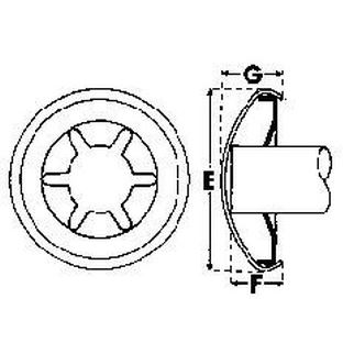 d. 6x16.3x5.1 washer STARLOCK Fe + cap round lacquered