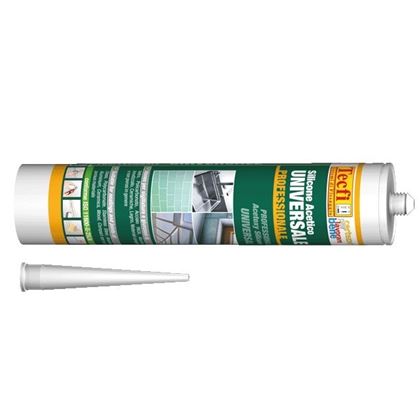Professional multipurpose coloured acetic silicone sealant Tecfi Ivory colour 280ml acc. ISO 11600-G-25LM