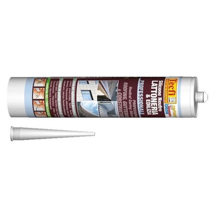 Professional low modulus neutral silicone sealant for metalworks/roofings Tecfi grey 300ml acc. ISO 11600-F+G-25LM