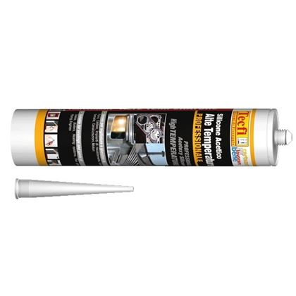 Professional high temperature acetic silicone sealant Tecfi red 300ml