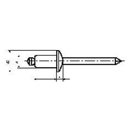 4.0x10 Blind rivet with large head 12mm Al/St RAL 9005