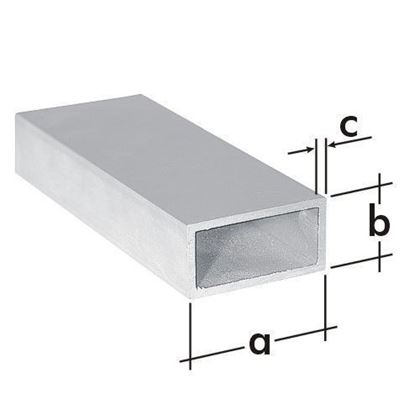 Hollow aluminium section, recrangular d.20x10x1.5x1m 771511