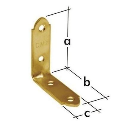 Angle bracket 17x40x40x1.5mm YELLOW ZINC KW2