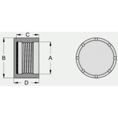 Sealing caps with thread M16x1.5 HD-PE-Yellow