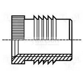threaded insert M6x12.7 BRASS for thermoplastics