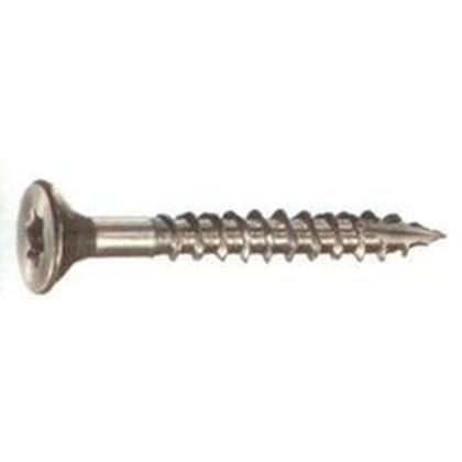 5x60 A2 STAINLESS STEEL Countersunk timber screws for facade, double head, ribs under head, square thread, cut point and TORX 25 six lobe drive