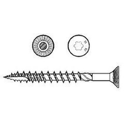 6.0x150/69 YELLOW ZINC Countersunk head cup structural screw with milling segment on body and cutting point TORX 30