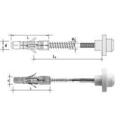Washbasin fixing 8x100