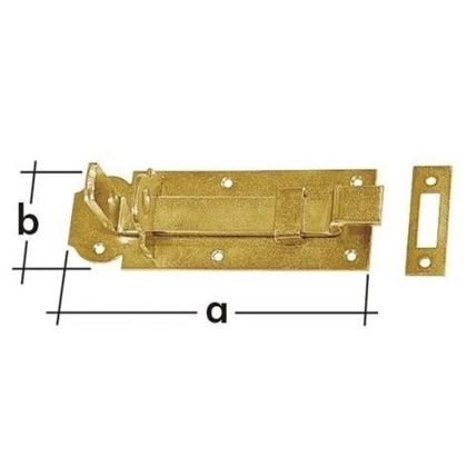 WZW 120 Closing door bolt, folded 120x45x5.0mm