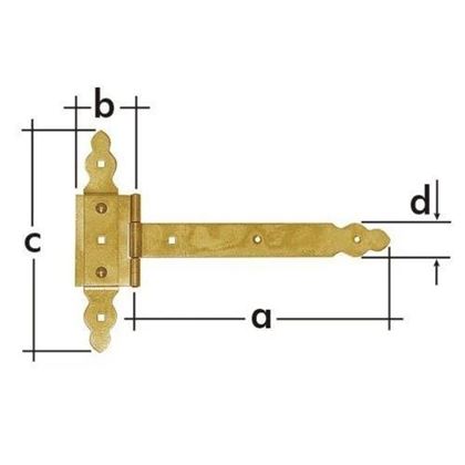 ZBNO 150 Decorative gate hinge 150x60x215mm