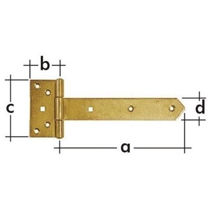 ZBW 500 Gate hinge 500x65x110x40x4.0mm
