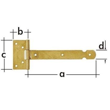 ZBL 100 Gate hinge, light 100x25x1.5mm
