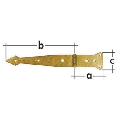 ZBP 300 Strap gate hinge 300x80x50x2.5mm