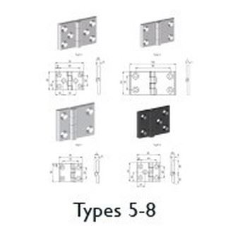 60x60 Metal Leaf Hinges, BLACK