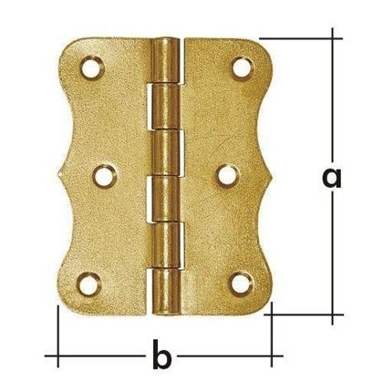 Z 80x Decorative butt hinge 80x63x1.5mm