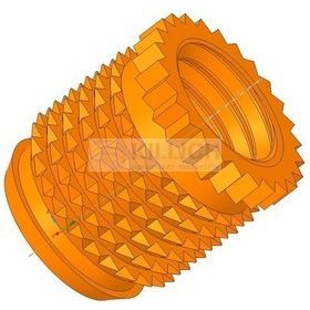 M4x6 BRASS Press-in threaded inserts TH