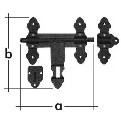 WCZ 150 Heavy duty latch 200x200mm eerná