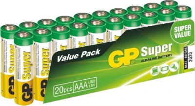 alkaline battery GP SUPER AAA 1.5V, blister (20 pcs)