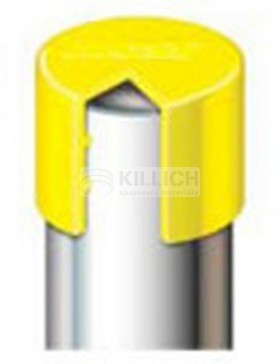 21.3x2.0 DN15 cap for pipe without ventilation hole YELLOW LDPE
