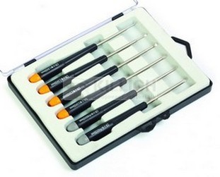 Set of screwdrivers 6 pieces - flat bladed and phillips/cross point