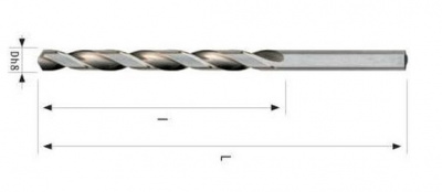 0.50 Parallel shank twist drills, jobber series DIN 340