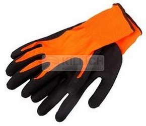 10" Nylon gloves with latex foam coating