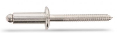4.0x6 A2/A2 Blind rivet flat head with grooved mandrel DIN 7337 A ISO 15983