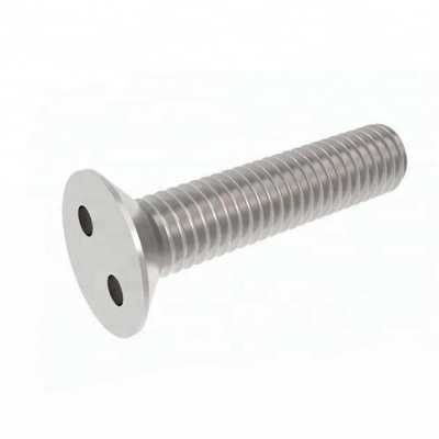 M5x16 A2 STAINLESS STEEL security countersunk head screw, two hole drive