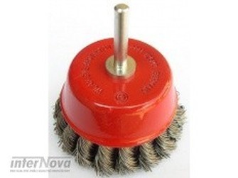 Cup brush knotted 75mm wire 0.5mm