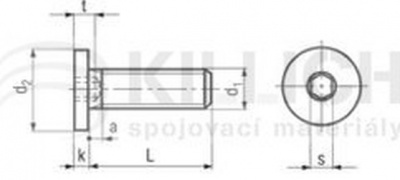 M4x12 BLACK 10.9 Hexagon socket head cap screws with special low head BN 1206