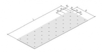 100x240x2 Nail plate ZINC 20580