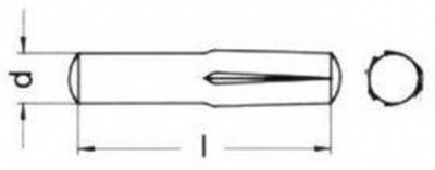 4x8 Grooved pin, half length reverse grooved DIN 1474