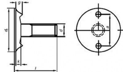 Belting bolts (elevator bolts) M10x35 DIN 15237 plain 3.6